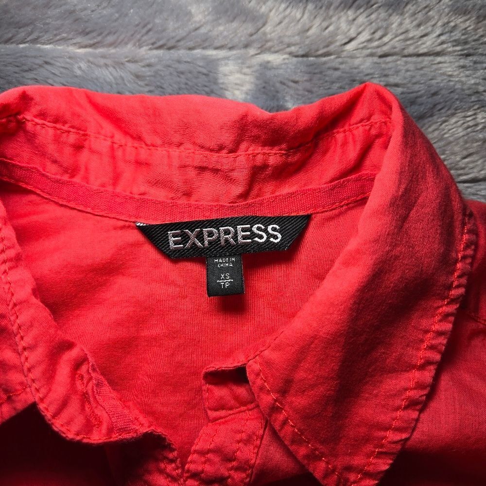 Express Cotton Button Down - Coral - Picture 7 of 7
